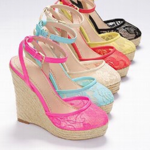 Victoria's Secret Shoes - NIB VIctoria’s Secret lace wedges